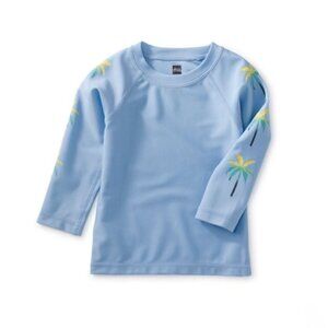 NWT Tea Collection Long Sleeve Rash Guard Placid Blue 6-9 Months